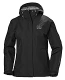 Helly Hansen Women's Seven J Waterproof Windproof Breathable Rain Coat Jacket, 990 Black, Medium