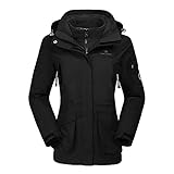 CAMEL CROWN Womens Waterproof Ski Jacket 3-in-1 Winter Coat with Fleece Inner for Rain Snow Outdoor...