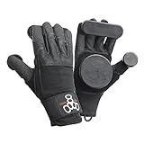 Triple Eight Sliders Longboard Slide Gloves with Finger Puck (1-Pair), Small/Medium, Black