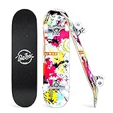 Beleev Skateboards for Beginners, 31 Inch Complete Skateboard for Kids Teens Adults, 7 Layer...