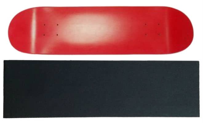 Blank 8” Skateboard Deck (RED) Plus Griptape