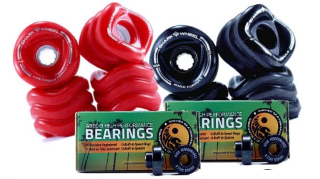 Shark Wheels with FREE Abec 9 Shiver Bearings