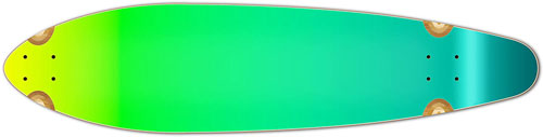 Yocaher Kicktail concave Pro Longboard Deck