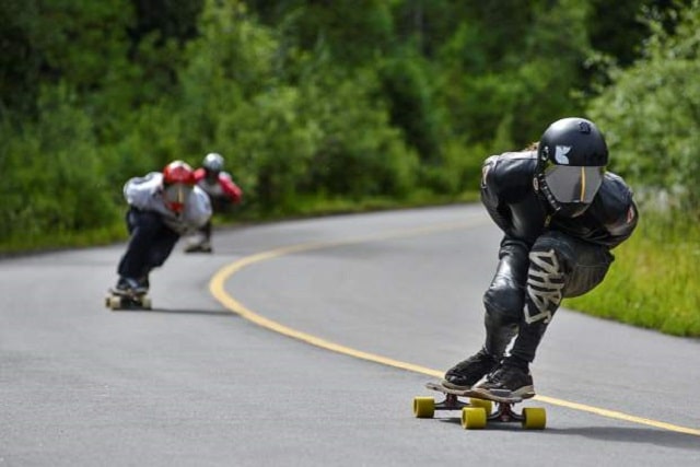 Downhill Racing with a Longboard